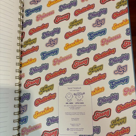 NEW Mr. Men Little Miss Spiral Notebook - Picture 4 of 5